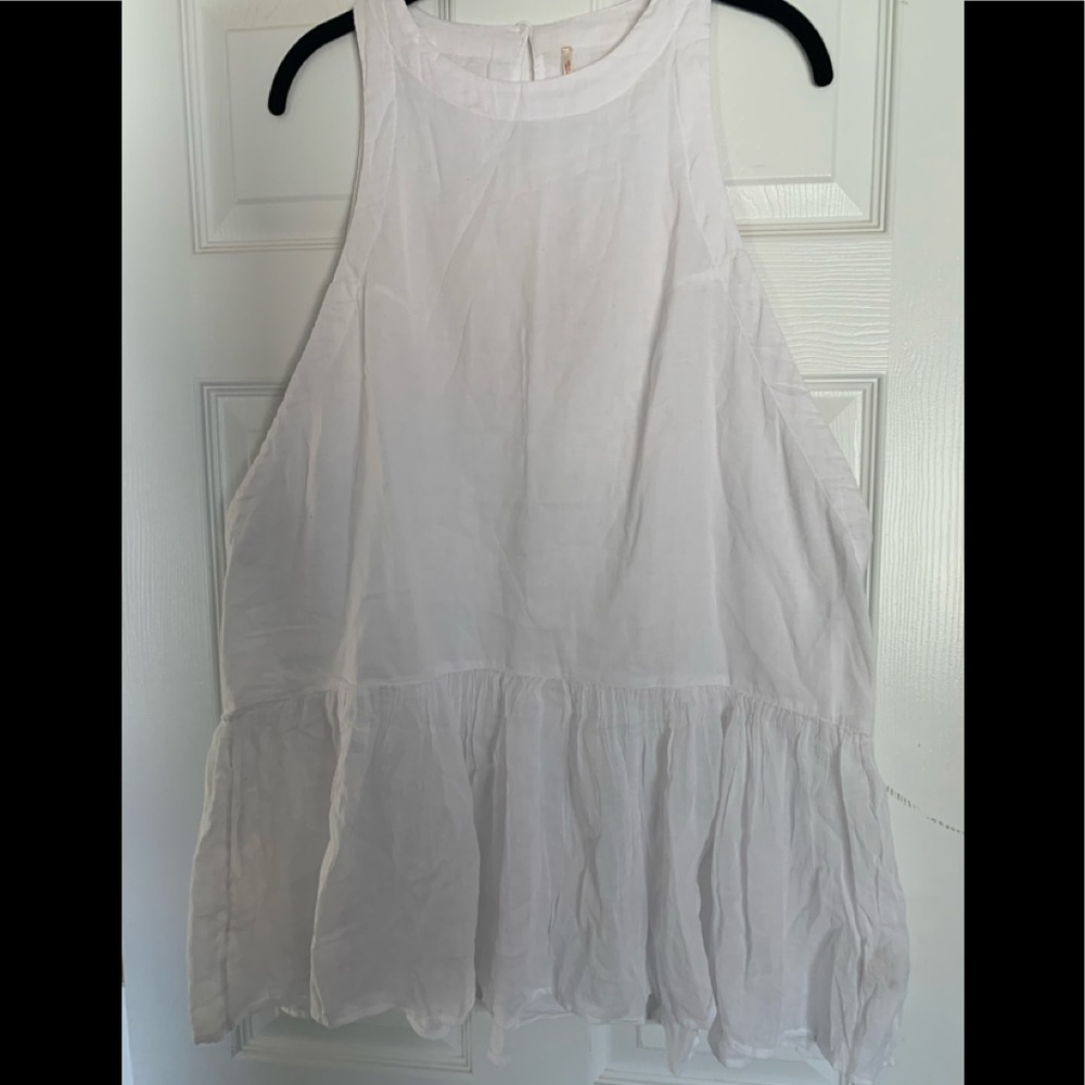 Free People tunic top in white. NWOT sz L